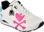 Skechers Uno chunky sneakers wit Meisjes Imitatieleer Effen 37 - Thumbnail 6