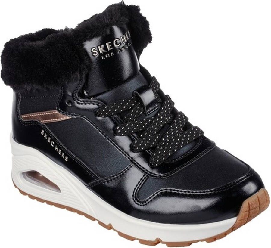 Skechers Uno sneakers zwart Leer Dames