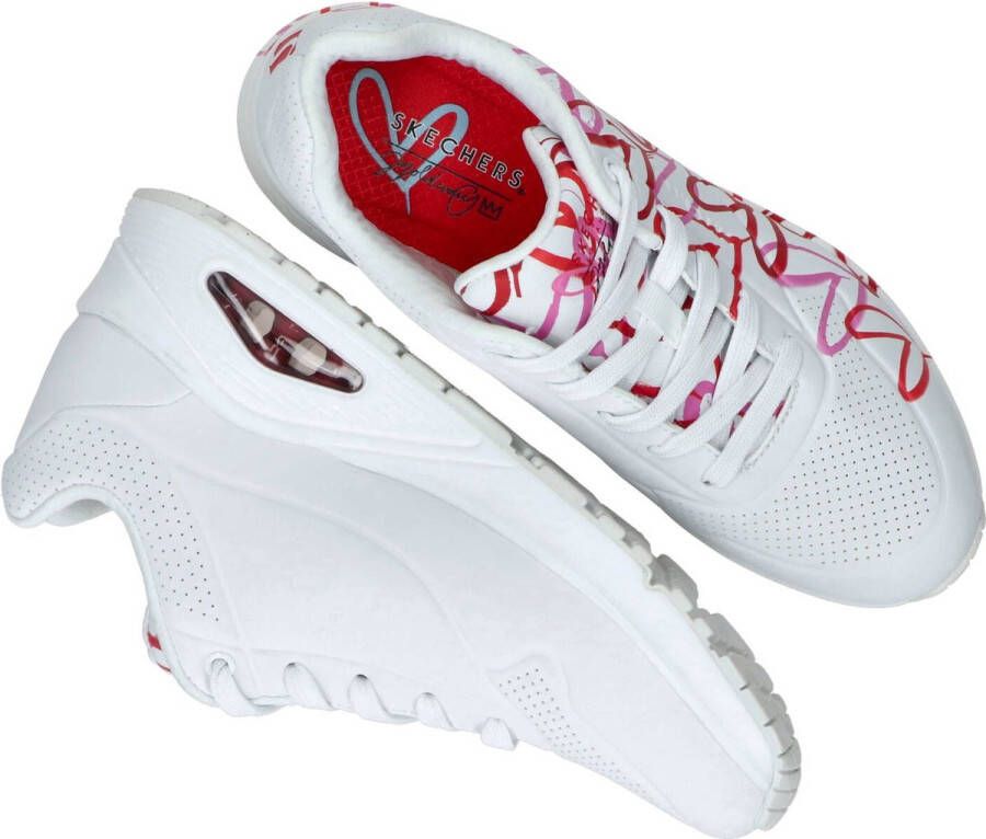 Skechers Uno-Spread The Love Dames Sneakers Wit