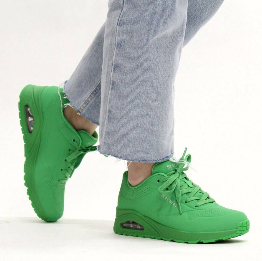 Skechers Uno Stand On Air Dames Sneakers Groen