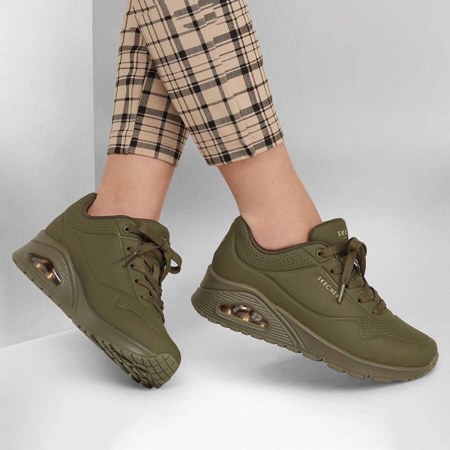 Skechers Uno -Stand On Air Dames Sneakers Olive