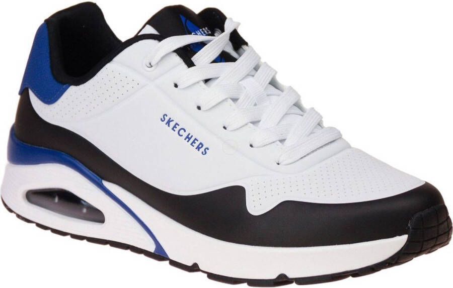 Skechers Uno Timeline wit blauw sneakers heren (232347 WBL)