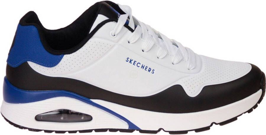 Skechers Uno Timeline wit blauw sneakers heren (232347 WBL)