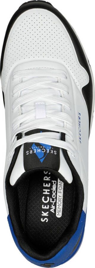 Skechers Uno Timeline wit blauw sneakers heren (232347 WBL)