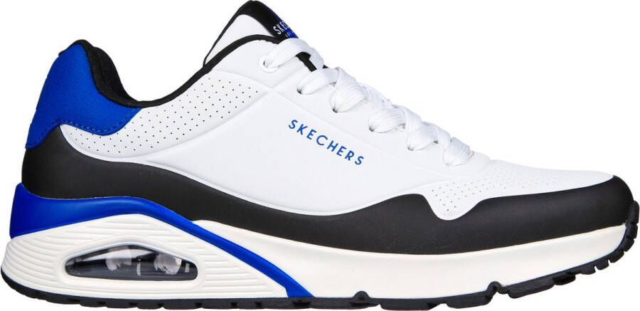 Skechers Uno Timeline wit blauw sneakers heren (232347 WBL)