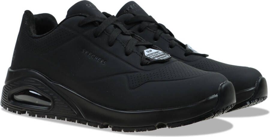 Skechers Work Uno Slipresistant Sneaker Vrouwen Zwart