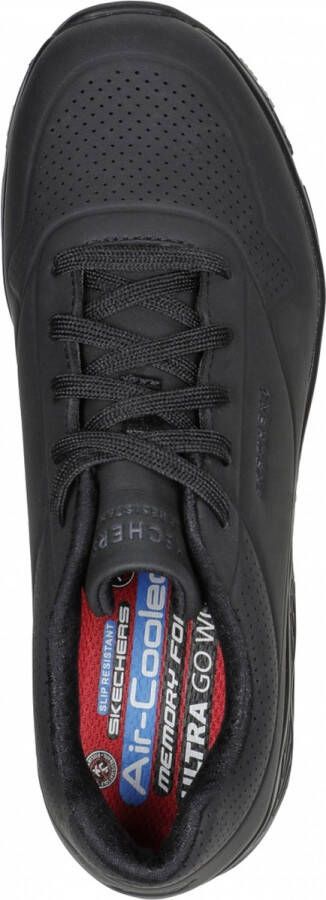 Skechers Work Uno Slipresistant Sneaker Vrouwen Zwart