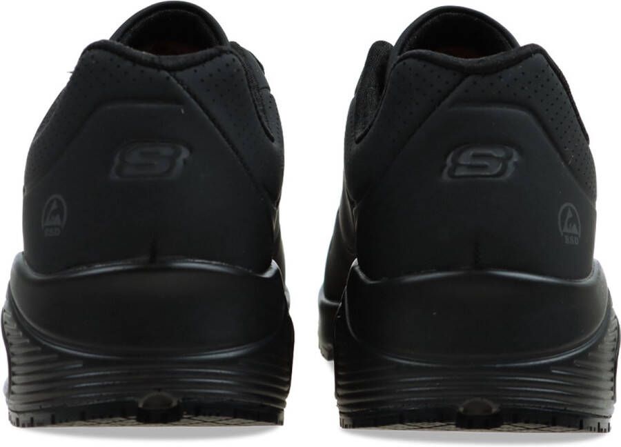 Skechers Work Uno Slipresistant Sneaker Vrouwen Zwart