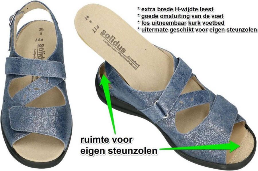 Solidus Solid Dames blauw sandalen