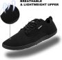 SOMIC Fitness Schoen Lichtgewicht Sportschoenen Athletics Sportschool Sneakers– Bodybuilding Platte Zool Veel Grip Veel Stabiliteit Zwart - Thumbnail 4