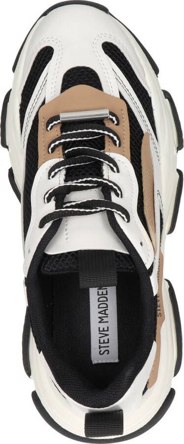 Steve Madden Dames Sneakers Possesion-e Black tan Zwart