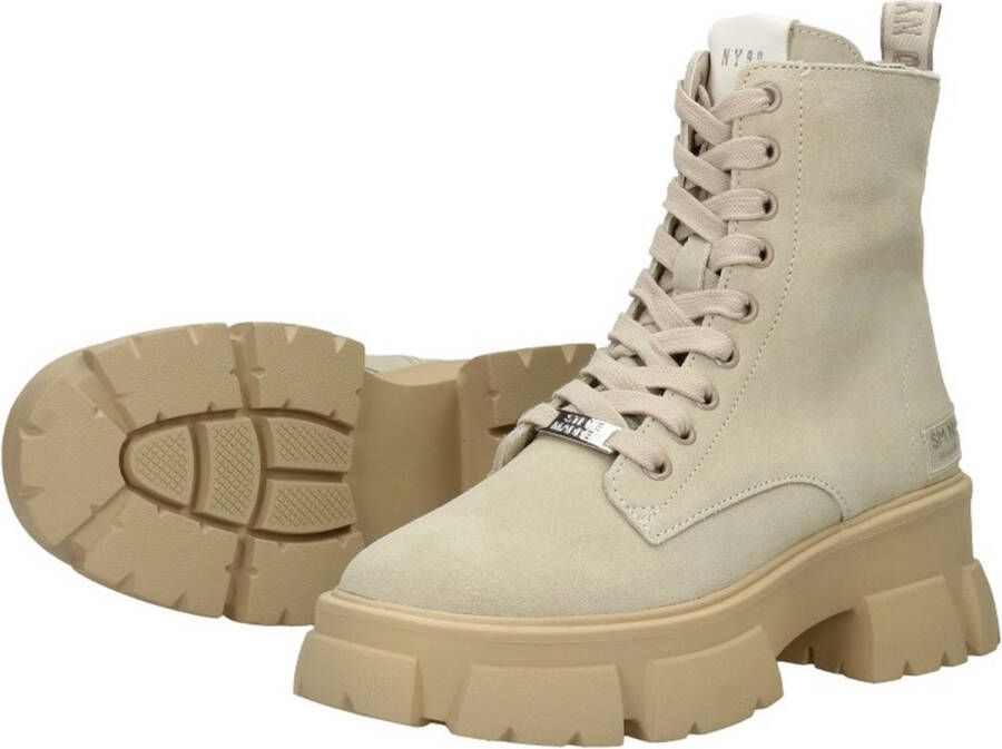 Steve Madden Chunky Sole Leren Laarzen Beige Dames - Foto 8