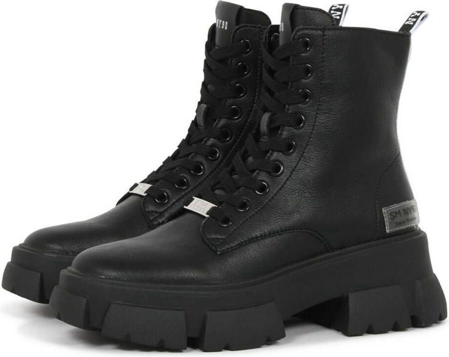 Steve Madden Tanker Veterschoenen Hak zwart