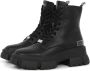 Steve Madden Chunky Sole Leren Laarzen Black Dames - Thumbnail 12