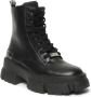 Steve Madden Chunky Sole Leren Laarzen Black Dames - Thumbnail 10