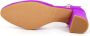 Stravers Grote Maten Schoenen 2609KK Stravers Neon Fuchsia Pumps met Bandje Grote Maten Pumps met Blokhak - Thumbnail 3