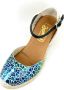 Stravers Grote Maten Schoenen Stravers Espadrilles met Sleehak Blauw Grote Maten Dames Sandalen - Thumbnail 6