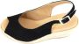 Stravers Grote Maten Schoenen Stravers Espadrilles Sandalen met Sleehak Zwart Grote Maten Dames Slingbacks - Thumbnail 6