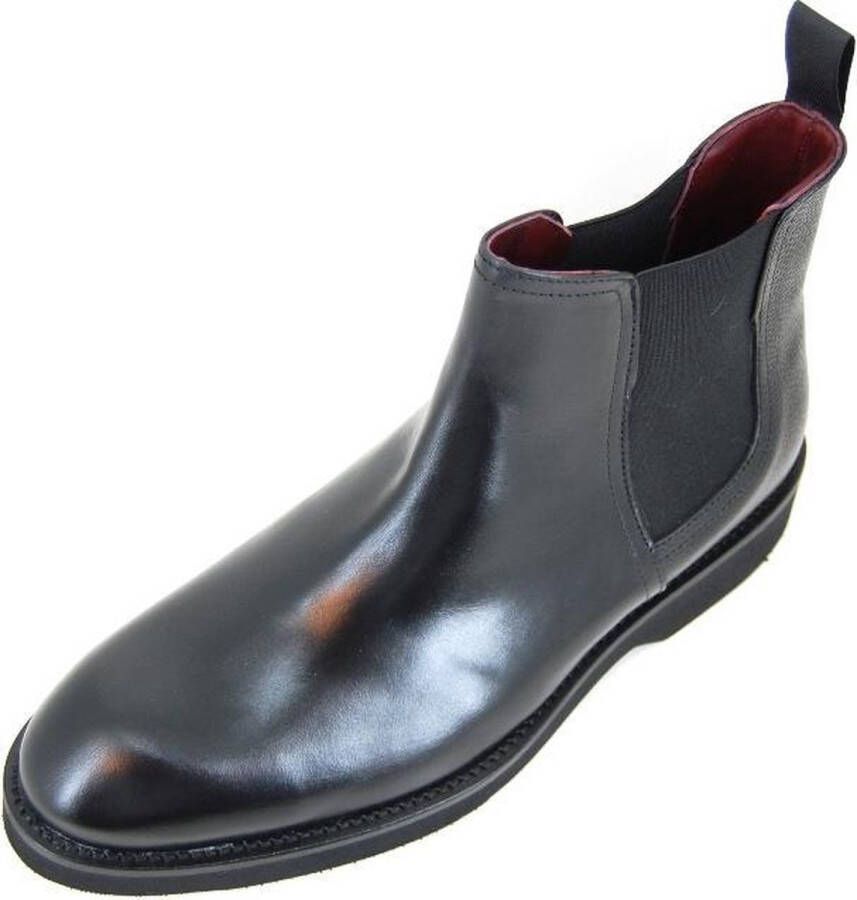 Stravers Grote Maten Schoenen Stravers Heren Laarsjes Zwart Grote Maten Chelsea Boots Rubberzool