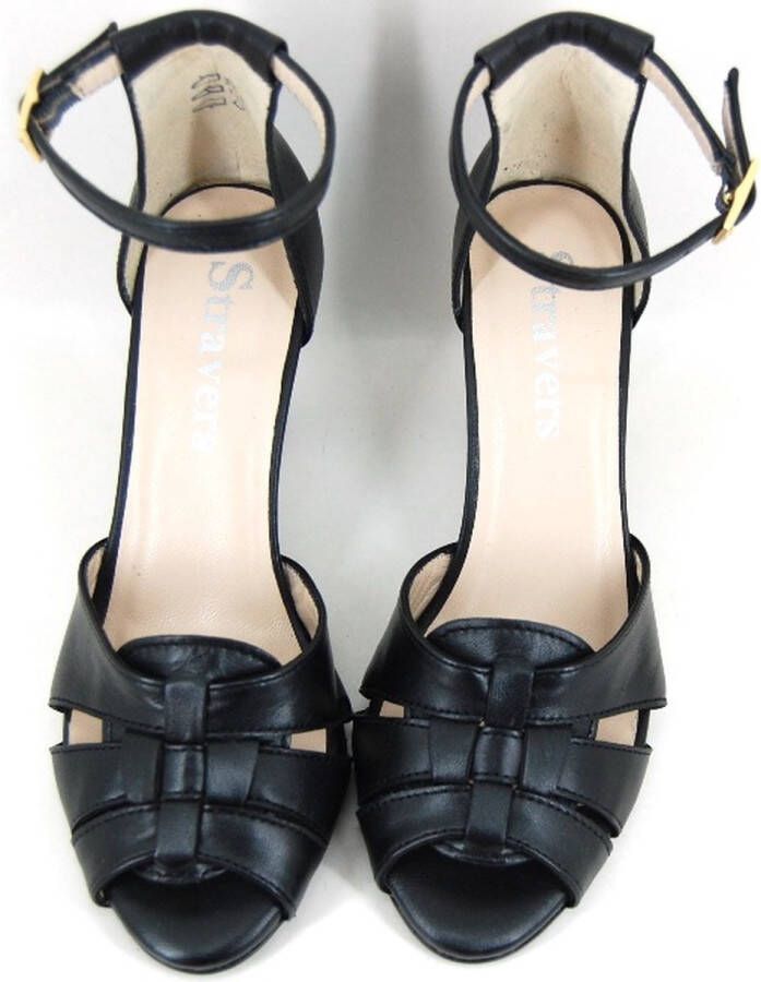 Stravers Grote Maten Schoenen Stravers Peeptoe Pumps met Bandje Grote Maten Sandalen met Hakken