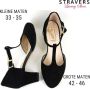 Stravers Grote Maten Schoenen Stravers Zwarte T-band Pumps Damesschoenen Grote Maten - Thumbnail 5