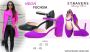 Stravers Kleine Maten Schoenen 2609KK Stravers Neon Fuchsia Pumps met Bandje Kleine Maten Pumps met Blokhak - Thumbnail 3