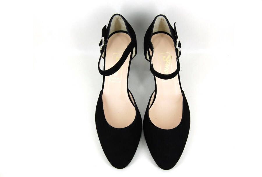 Stravers Kleine Maten Schoenen Stravers Zwarte Pumps met Enkelbandje Kleine Maten Elegante Pumps met Hak