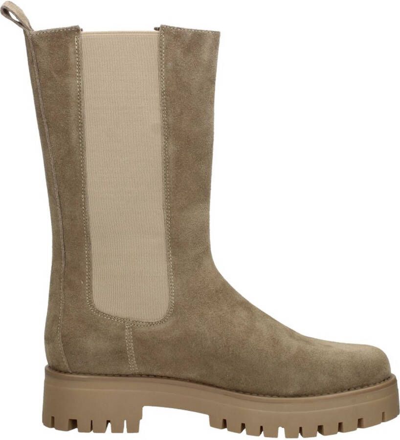 Sub55 Chelsea boots Enkellaarsjes Plat taupe