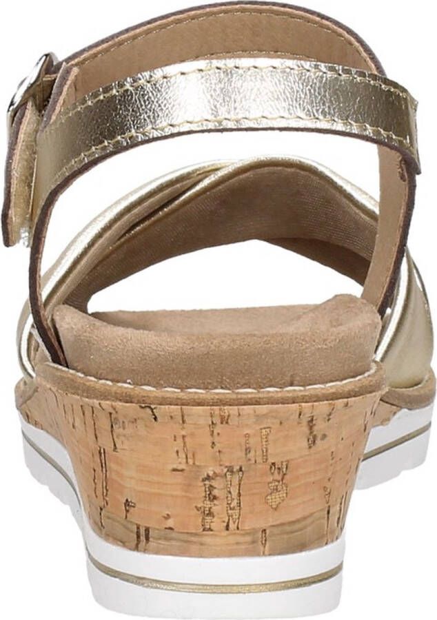 Sub55 Comfort Collection Klara 02 Sandalen Plat goudkleur