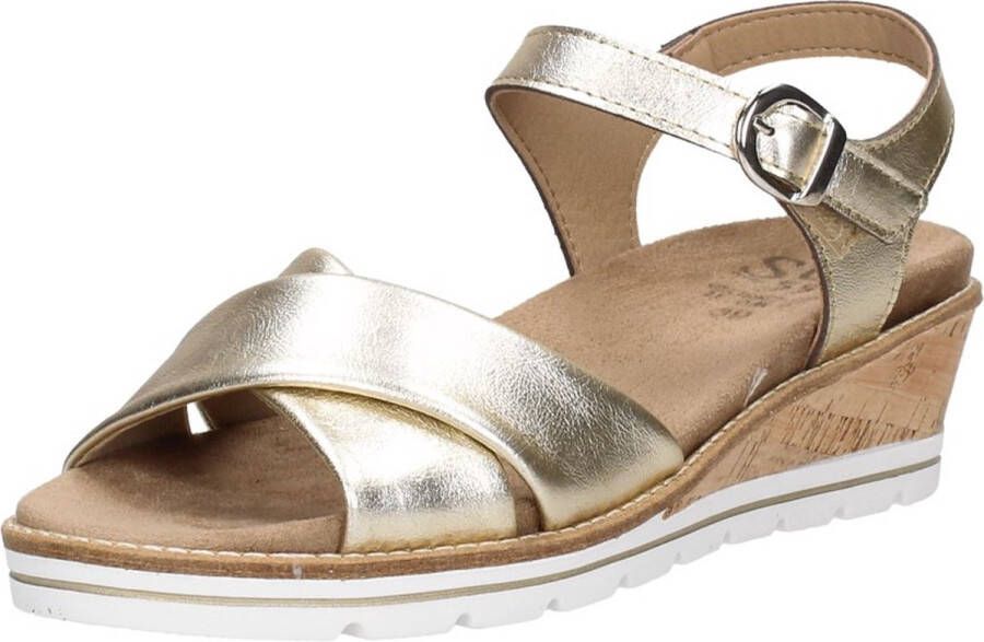 Sub55 Comfort Collection Klara 02 Sandalen Plat goudkleur