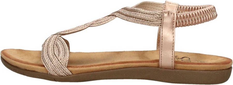 Sub55 Comfortabel Sandalen Plat Champagne