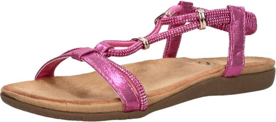 Sub55 Comfortabel Sandalen Plat fuchsia