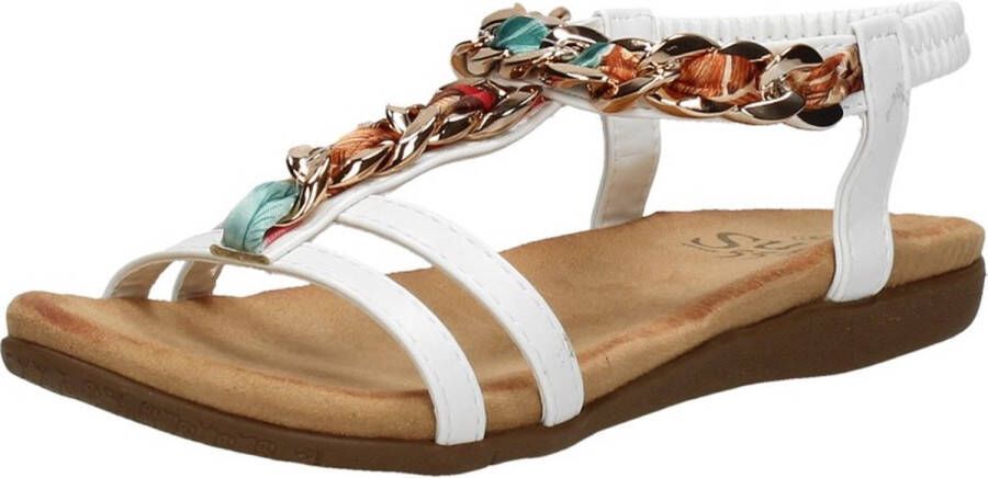 Sub55 Comfortabel Sandalen Plat wit