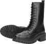 Sub55 Dames veterlaars Veterschoenen Hoog zwart - Thumbnail 4