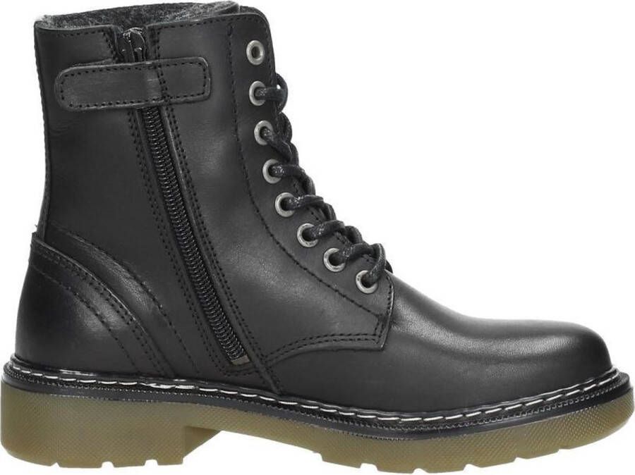 Sub55 Meisjes veterboots Veterschoen hoog zwart