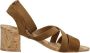 Sub55 Sandalen Hak Sandalen Hak cognac - Thumbnail 6