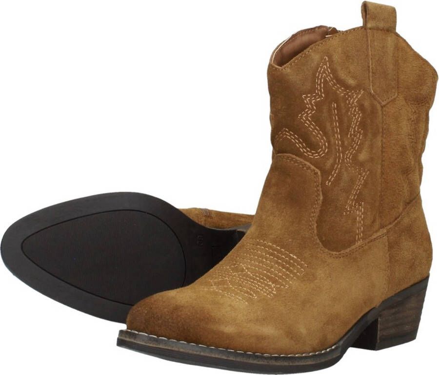 Sub55 Western boots Enkellaarsjes Hak cognac