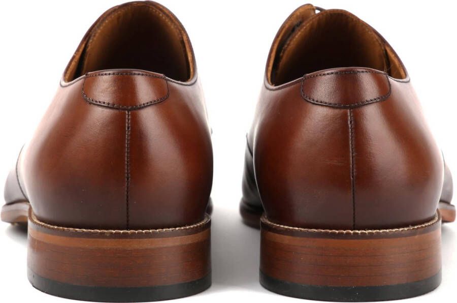 Suitable Leren Herenschoen Donkercognac Schoen cm Leer Heren Veterschoenen