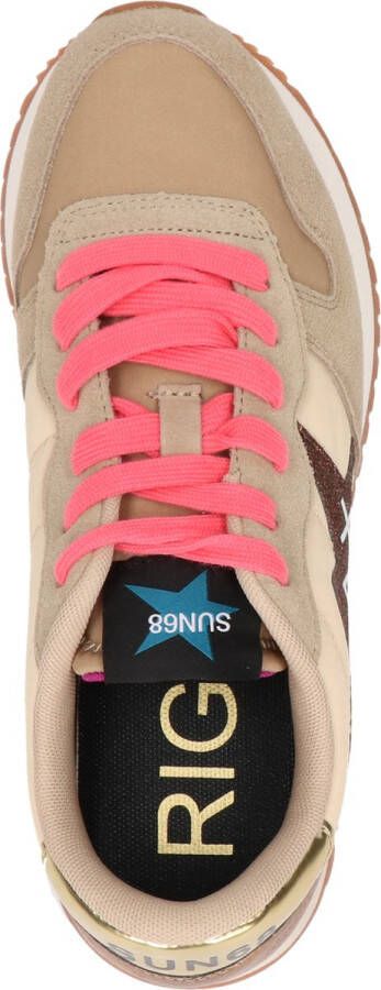 Sun 68 Sun68 Star girl Glitter dames sneaker Beige