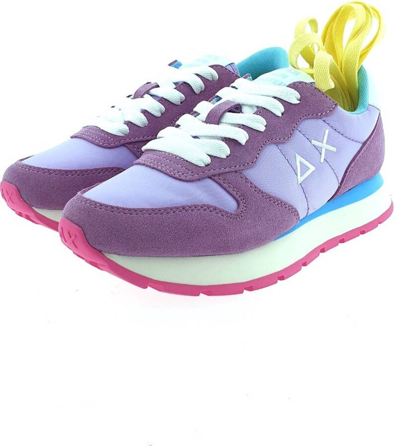 Sun68 Ally Solid Nylon Lage sneakers Dames Paars