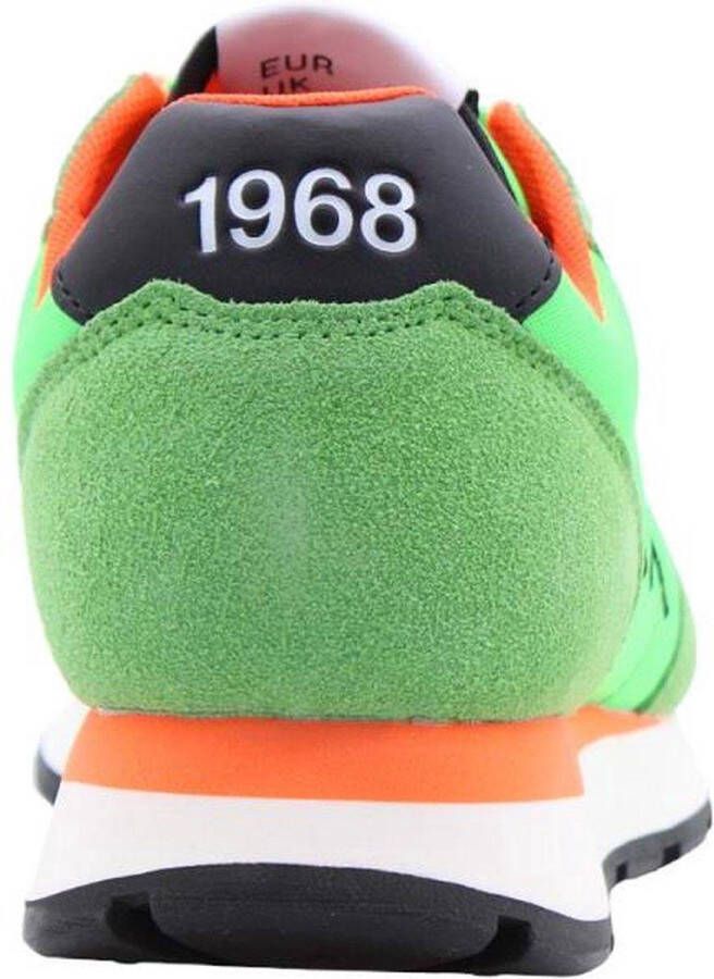 Sun68 Fluo Groene Sneakers Tom Solid Nylon