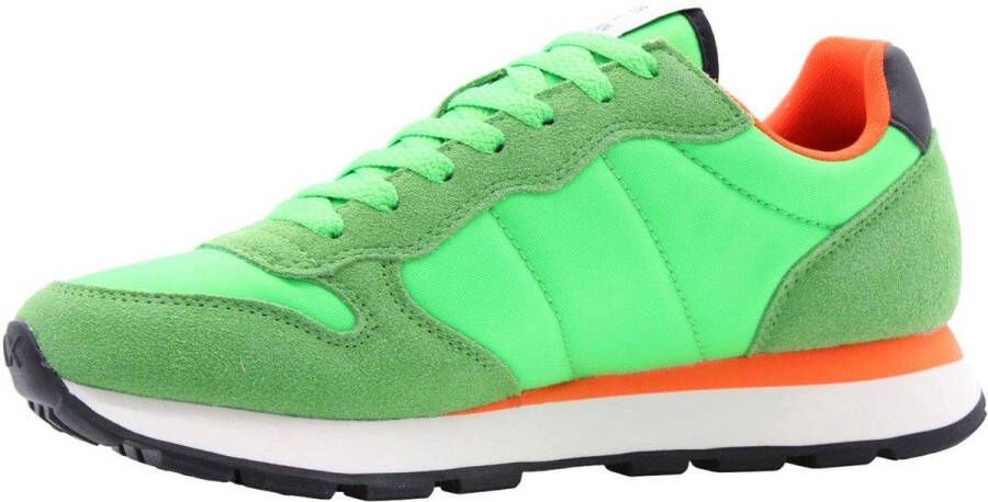 Sun68 Fluo Groene Sneakers Tom Solid Nylon