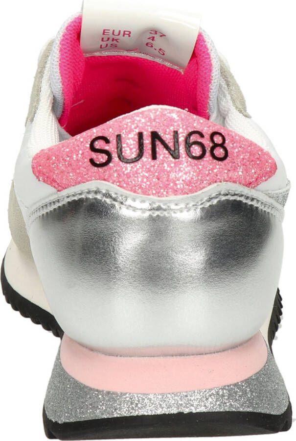 Sun68 Star girl Glitter dames sneaker Wit