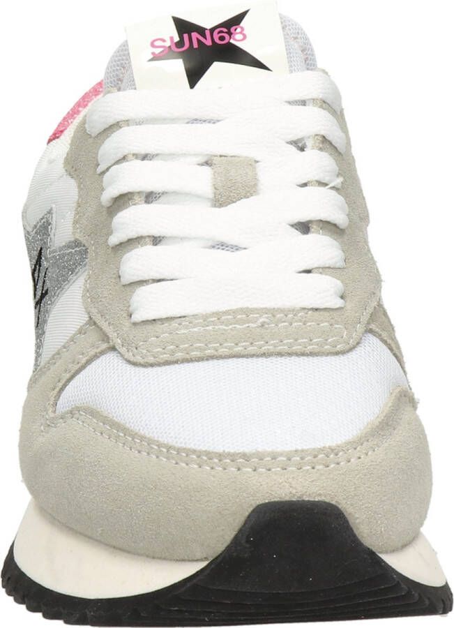 Sun68 Star girl Glitter dames sneaker Wit