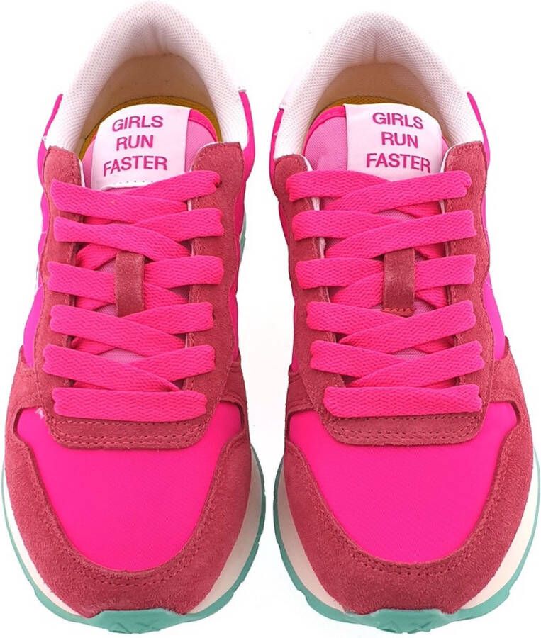 Sun68 Sun 68 Ally Solid Nylon dames sneaker Fuchsia