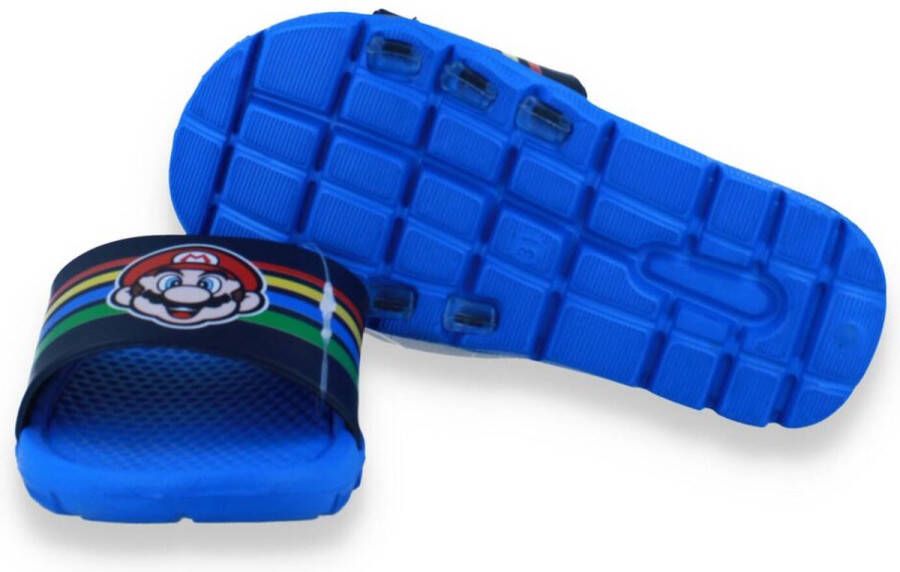 Super Mario Jongens Badslipper Blauw