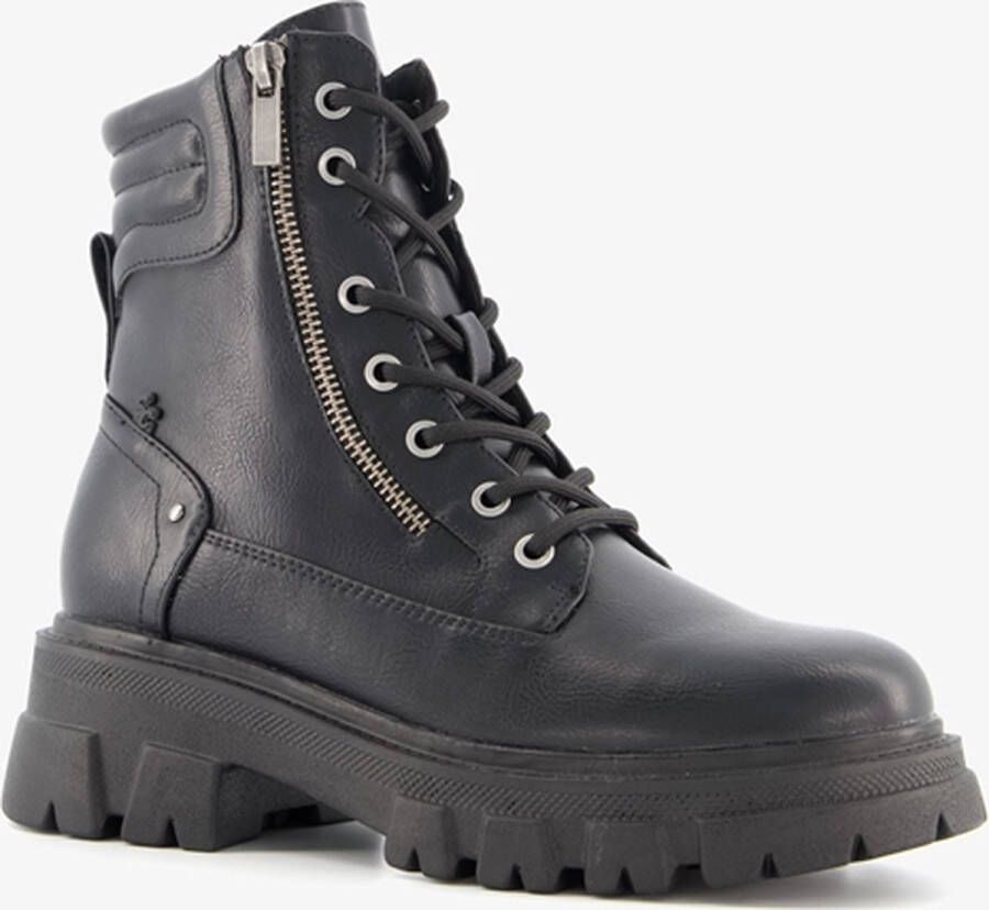 Supercracks Veterboots zwart Synthetisch