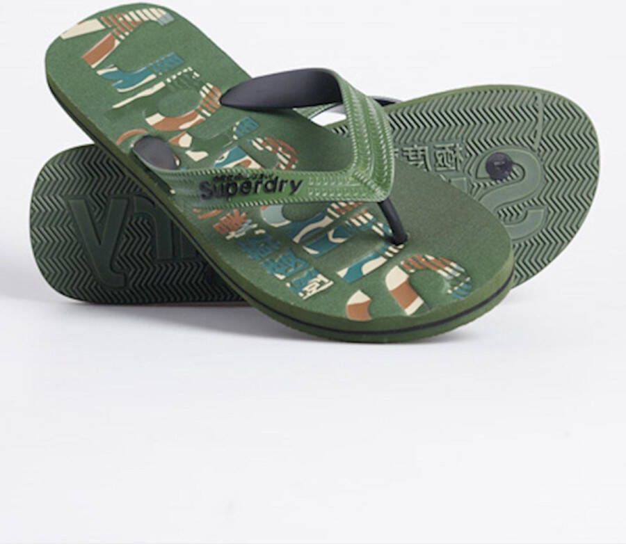 Superdry Scuba Infil Flip Flop Heren Slippers Olive Black