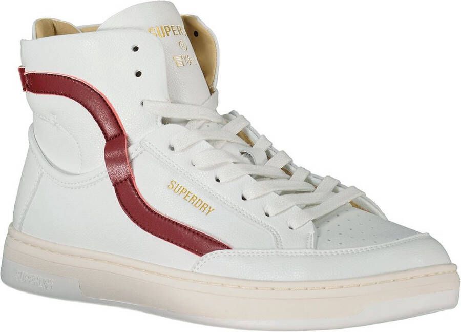 Superdry VEGAN BASKET OV HIGH TRAINER White Oxblood (MF110078A 4ML)