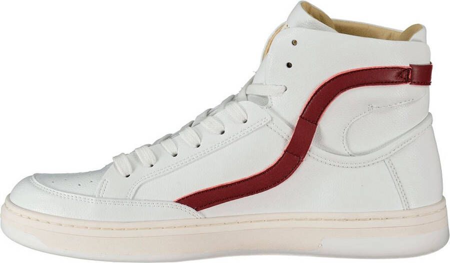 Superdry VEGAN BASKET OV HIGH TRAINER White Oxblood (MF110078A 4ML)